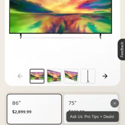 LG 86" QNED80 URA Series 4K UHD Smart webOS TV