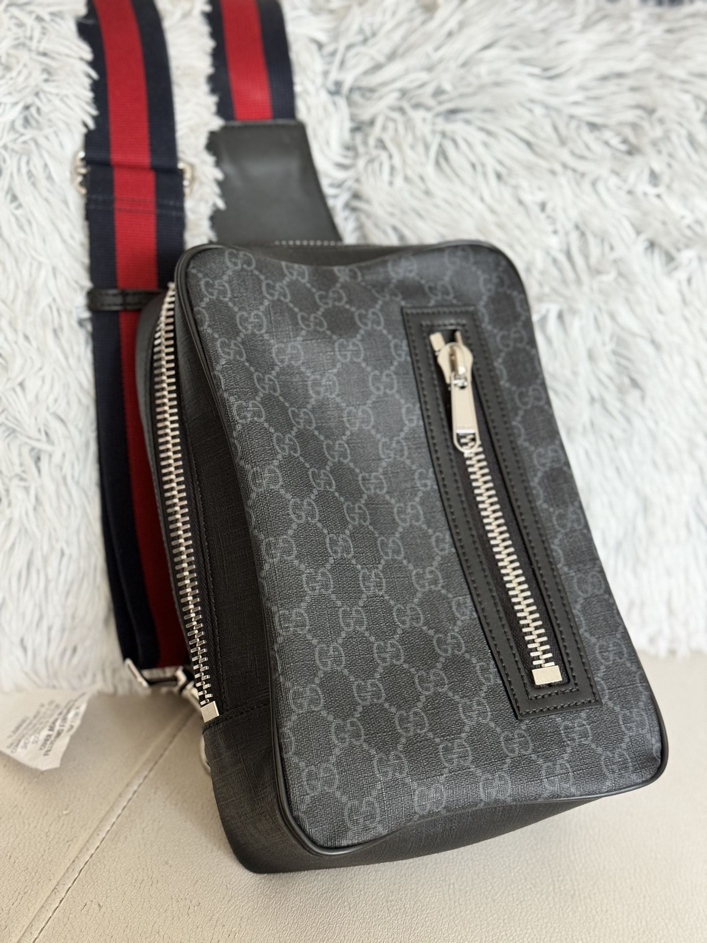 Gucci GG Black Sling Backpack Crossbody