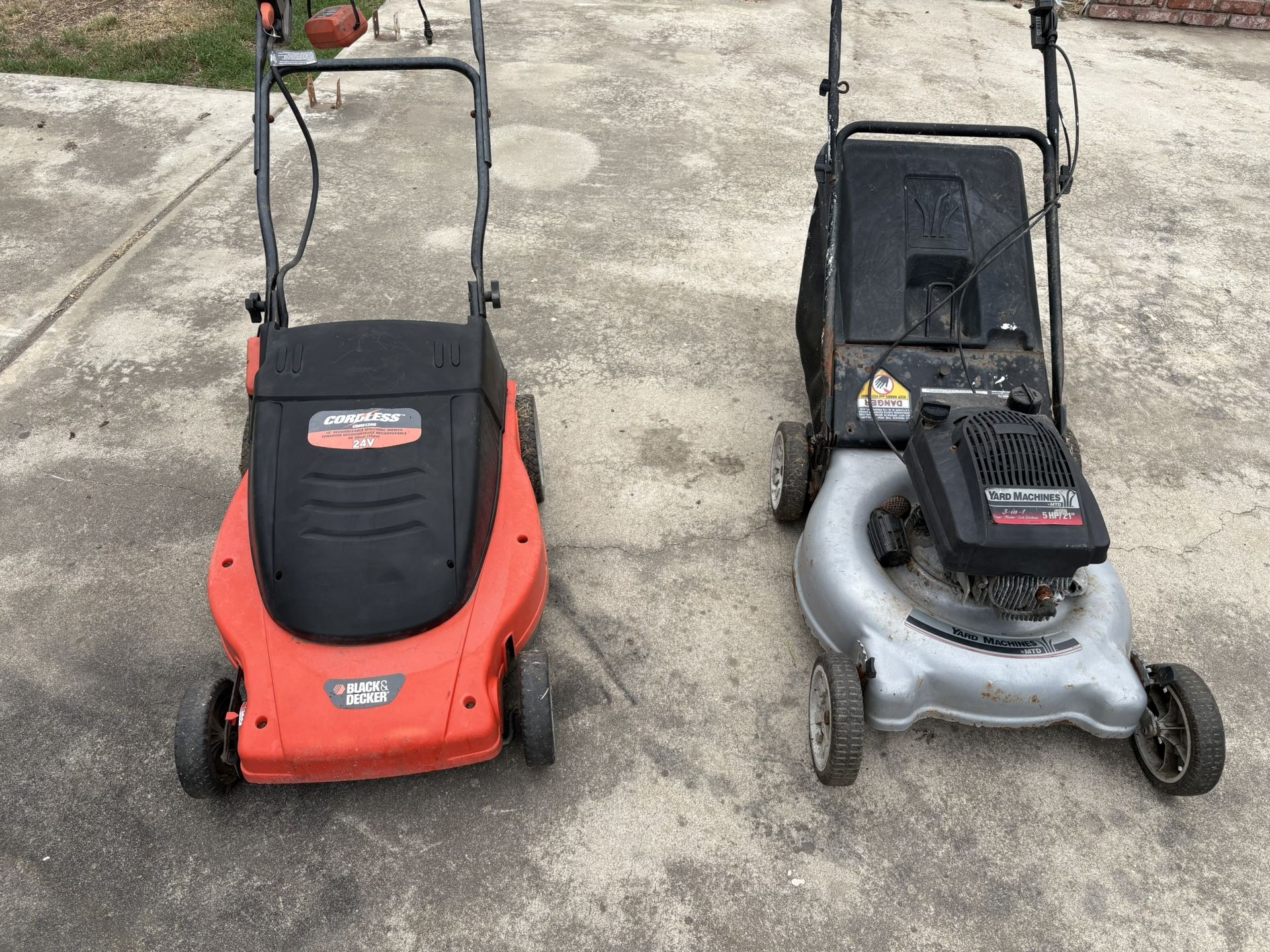Two Lawnmowers For Parts