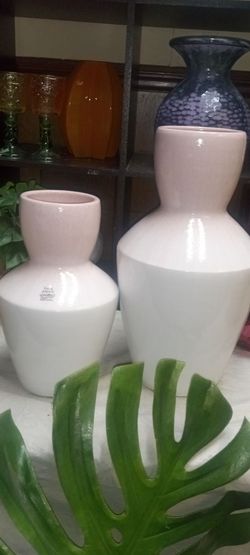 New terracotta glazed floor vases thick and elegant made in Portugal