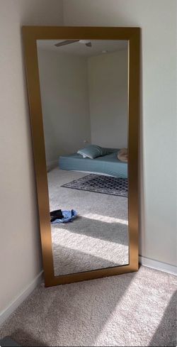 Large Gold framed leaner Mirror (from American Furniture)