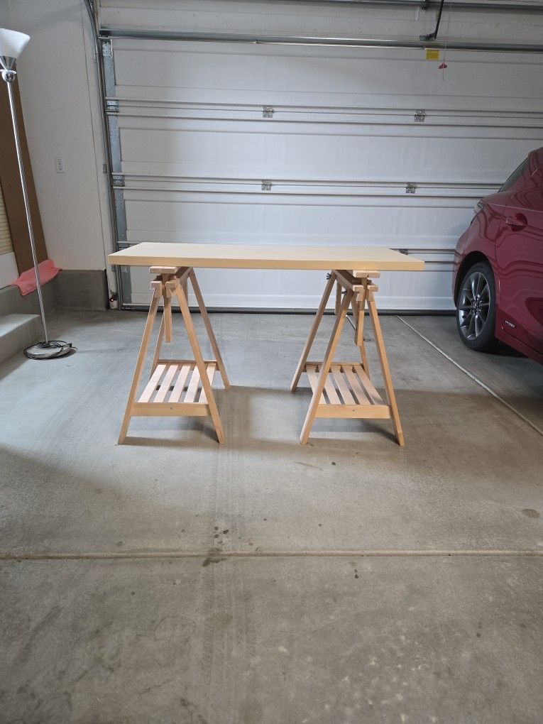 Ikea Trestle Legs with Top.