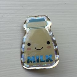 Cute Milk Bottle Enamel shiny button Pin brooch