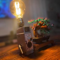 Vintage 1950s Bell & Howell 8mm Movie Camera converted to Lamp - Hollywood Retro