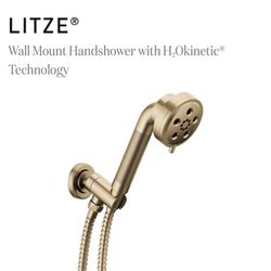Wall Mount Handshower with H2Okinetic® Technology Luxe Gold 88835-GL