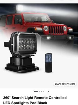 LED search light with remote control