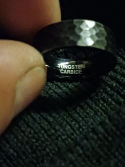 Black Tungsten Carbide Wedding Band
