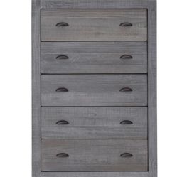 Montauk Gray Wood Grain Dresser Chest 