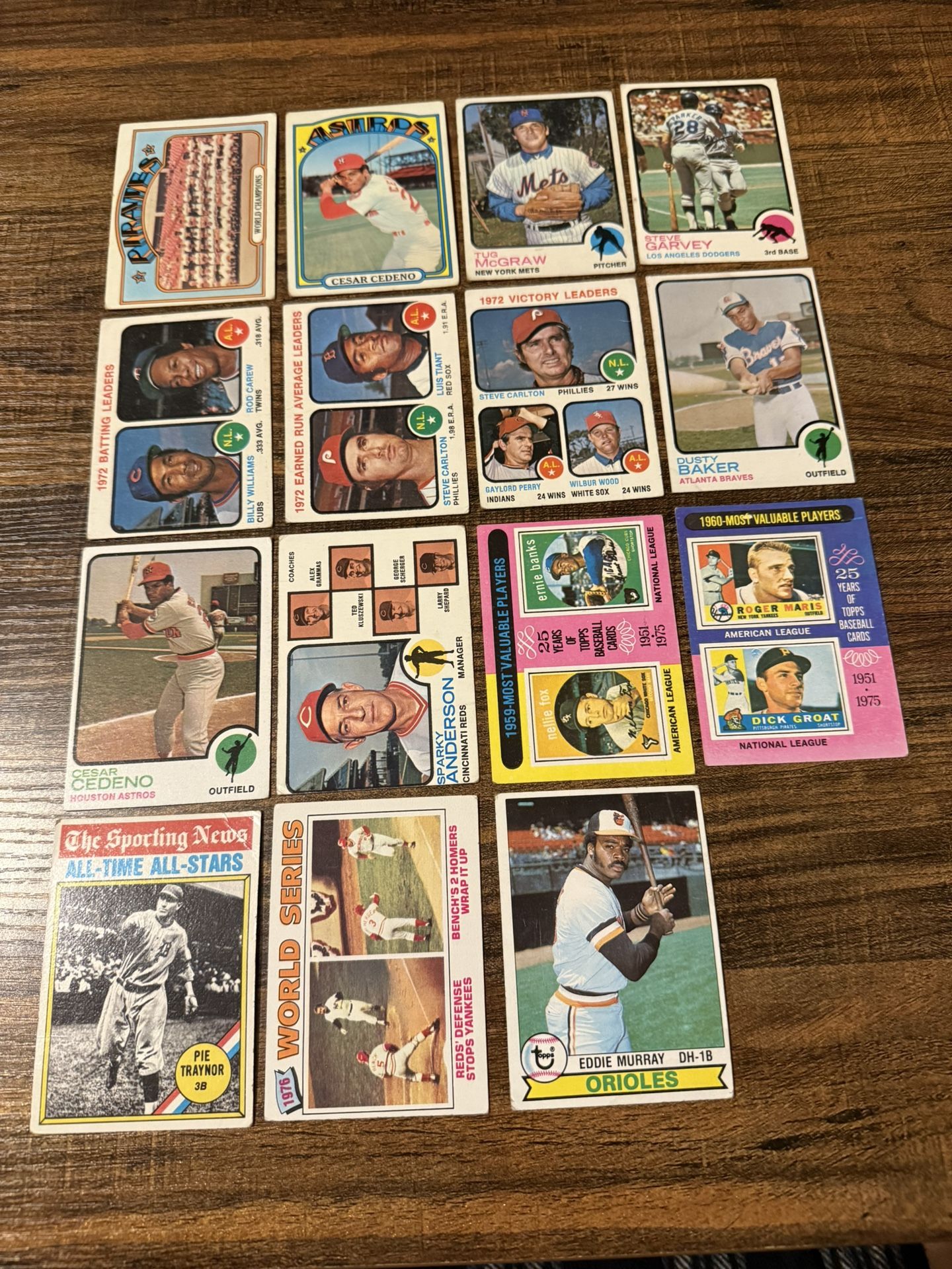 15 Topps 1970s Baseball Cards-ALL HOFers & Stars HBV $98 Garvey, Murray, Carlton, Etc
