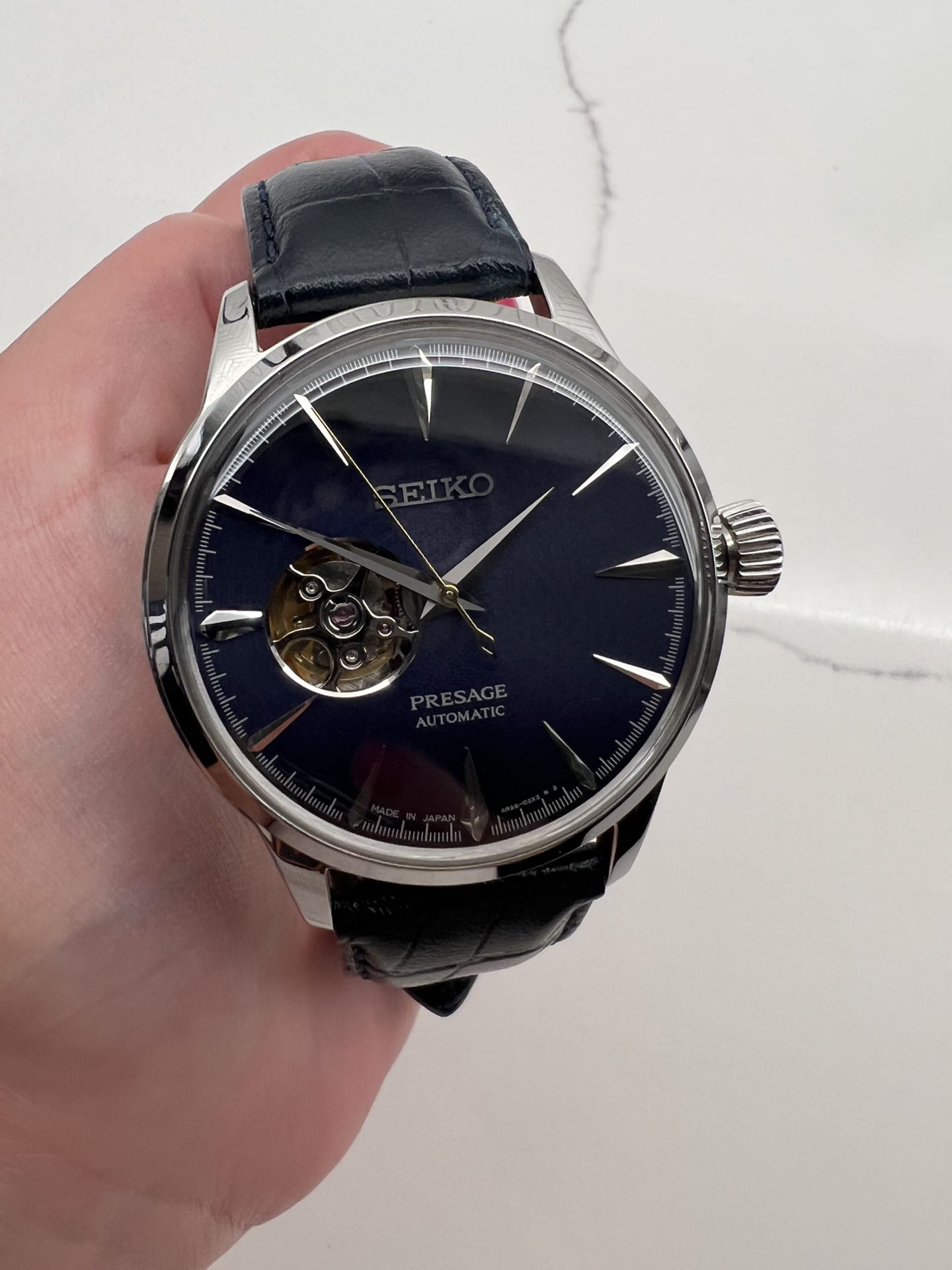 SEIKO Presage Cocktail Time Blue Moon Open Heart Watch Model SSA405J1 for  Sale in San Diego, CA - OfferUp