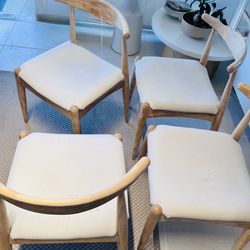Mid Century Modern Dining  Chairs in Solid Wood