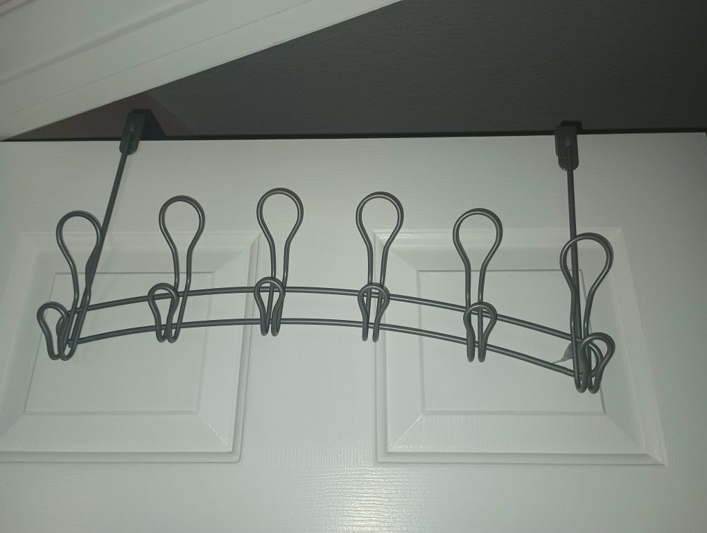 Mainstay Snugfit 6 Hook Steel Over The Door Rack