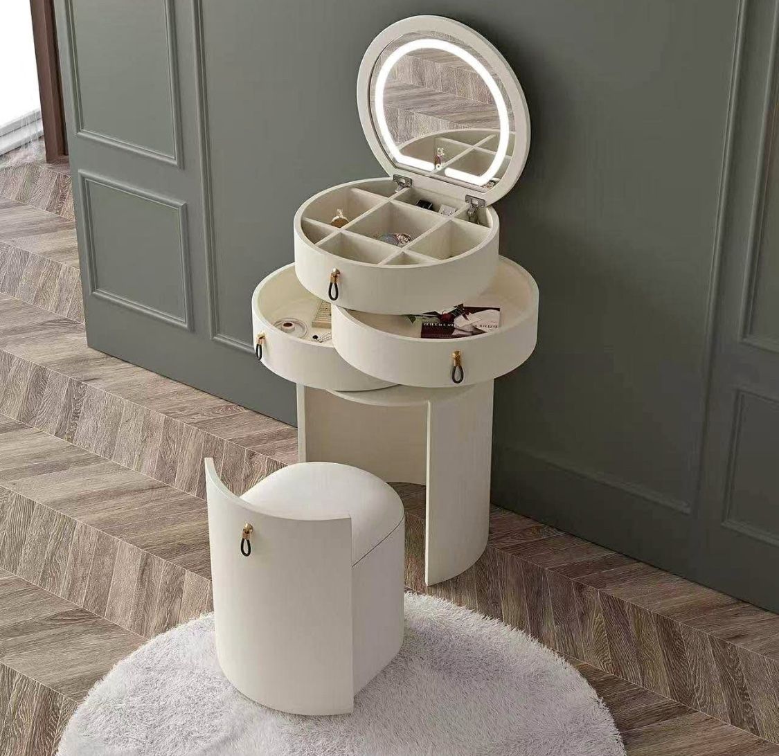 Vanity Table Stool Light Compact Portable