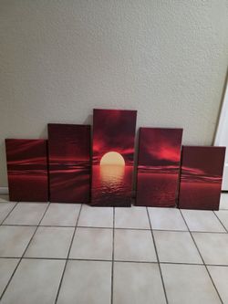 Wall art (5) piece