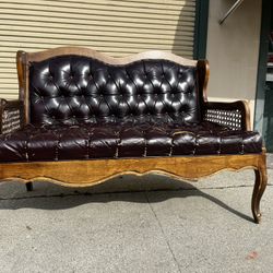 Vintage Leather Love Seat 
