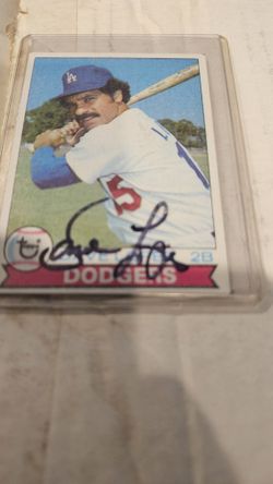 Davey Lopes Autographed Baseball Card