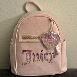 Juicy Couture pink clay rainbow backpack