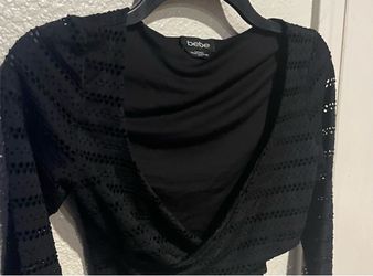 Size can Bebe long sleeve crop top