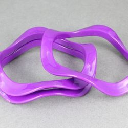 Set Of 3 Purple Bangle Boho Style Bracelet