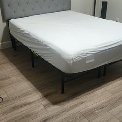 Queen Size Bed Frame, Headboard, Mattress