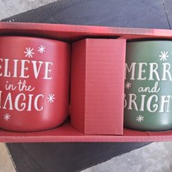 Christmas Mug 2pk. New