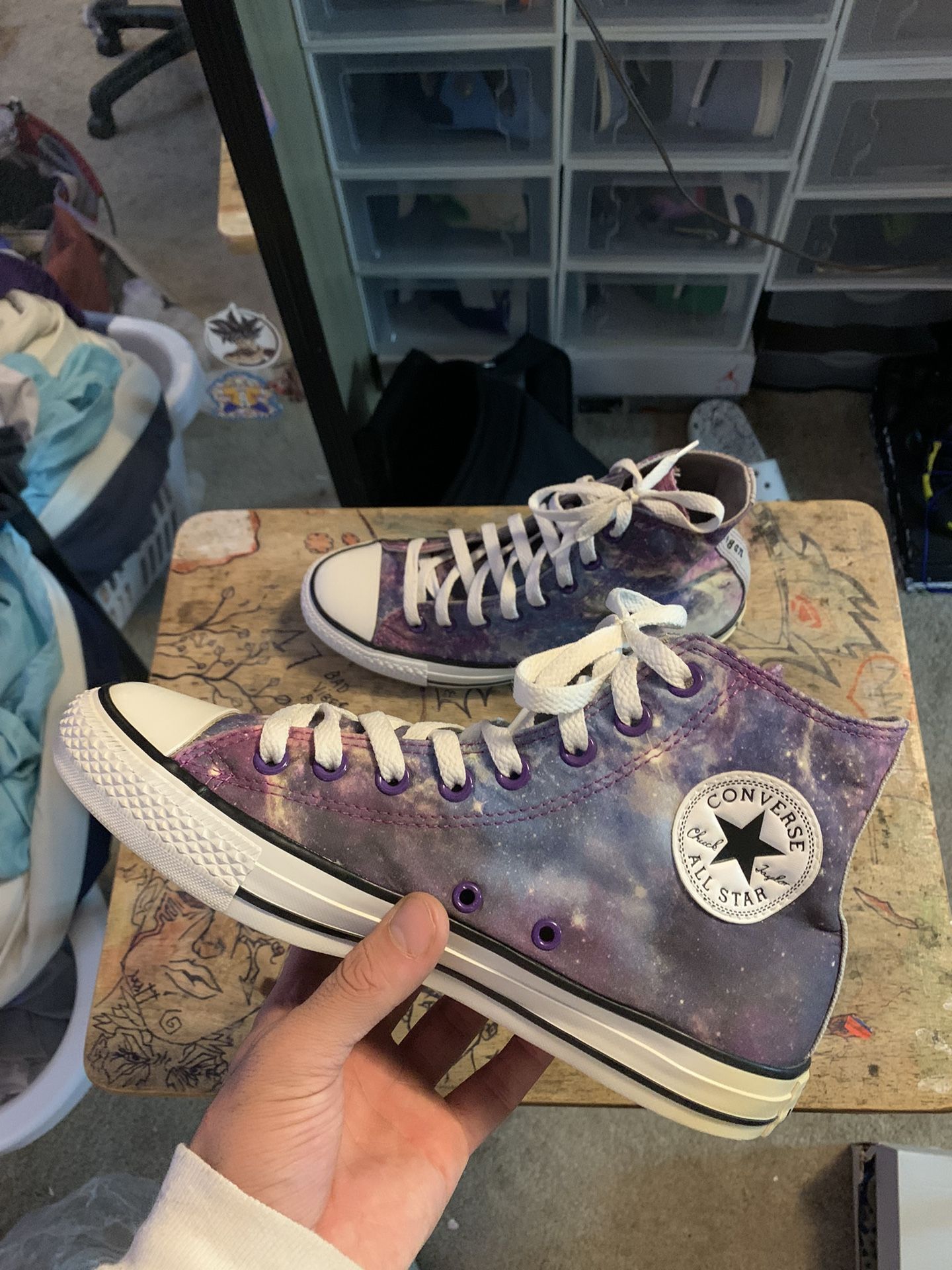 Converse Galaxy Print For Sale ‼️