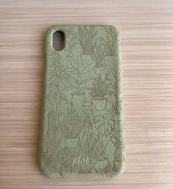 iPhone XR Green Floral Plant Pattern Case
