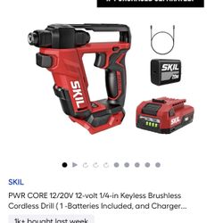 SKIL Keyless Brushless Cordless Drill (1-Battery and Charger are Included)