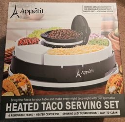 Appétit Heated Taco Serving Set
