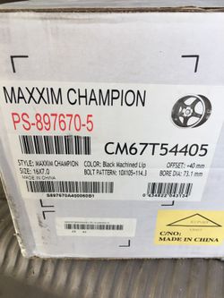 Brand new in box set of rims 16x7 5-114.3 /4.5