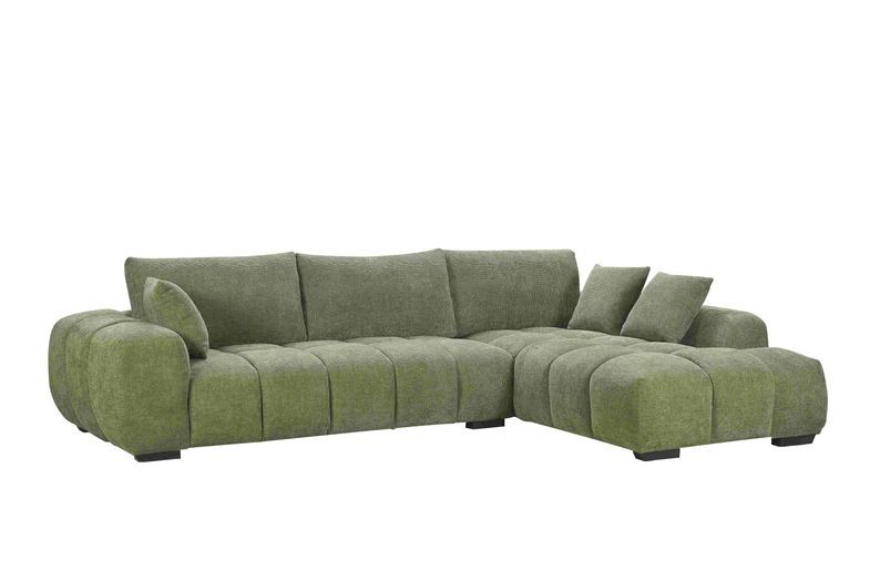 2 Piece Modern Sectional with Right Arm Facing Chaise