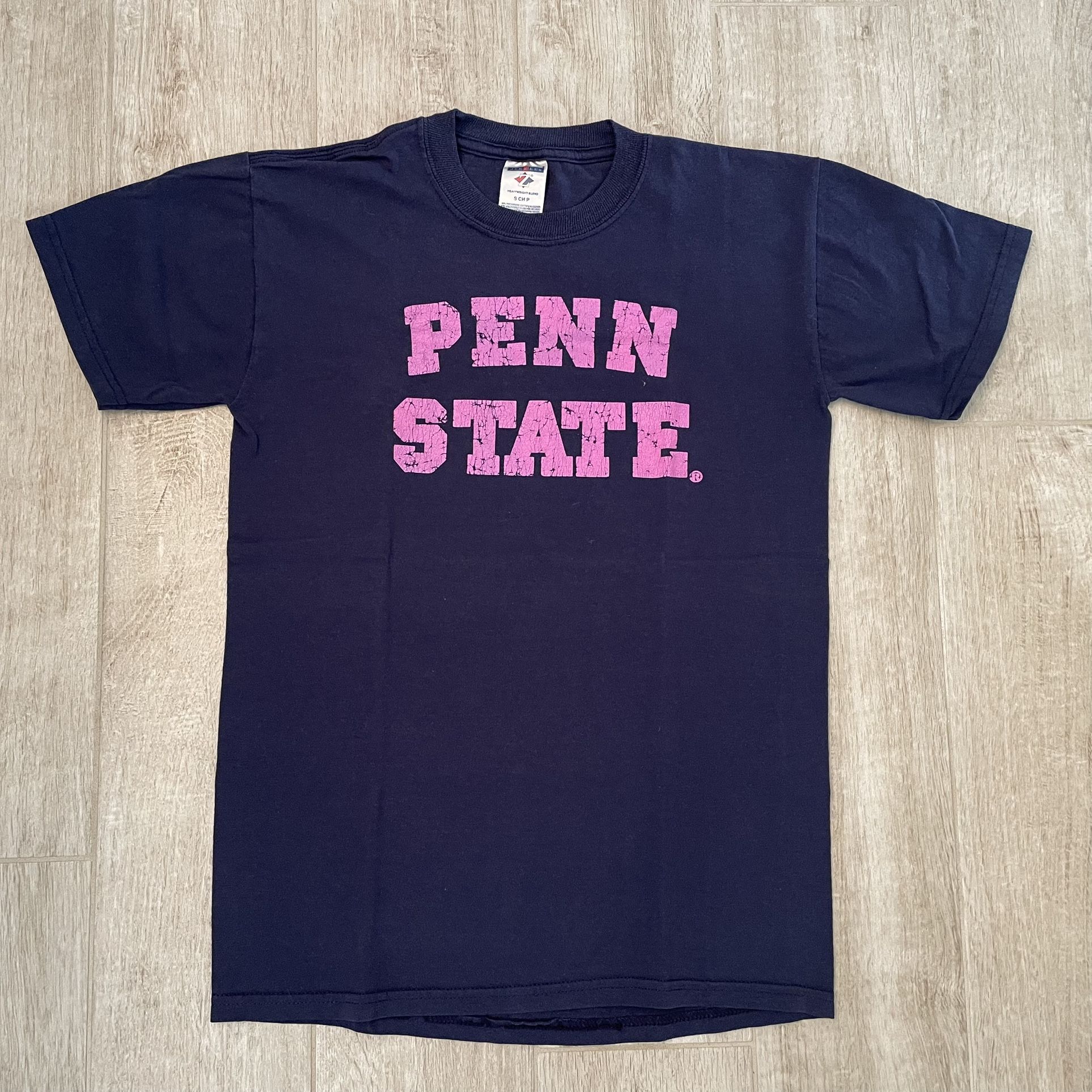 Women’s Penn State Navy Blue w/ Pink Logo Tee Shirt, S
