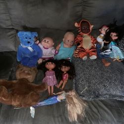 Mixed Dolls/Plush Lot 