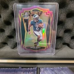 2020 Panini Select Jalen Hurts Premier Level Die Cut Purple RC