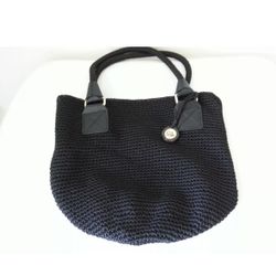 SAK black knit purse - 12" x 13"