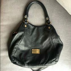 Marc by Marc Jacobs Black Leather Classic Q Francesca Shoulder Bag