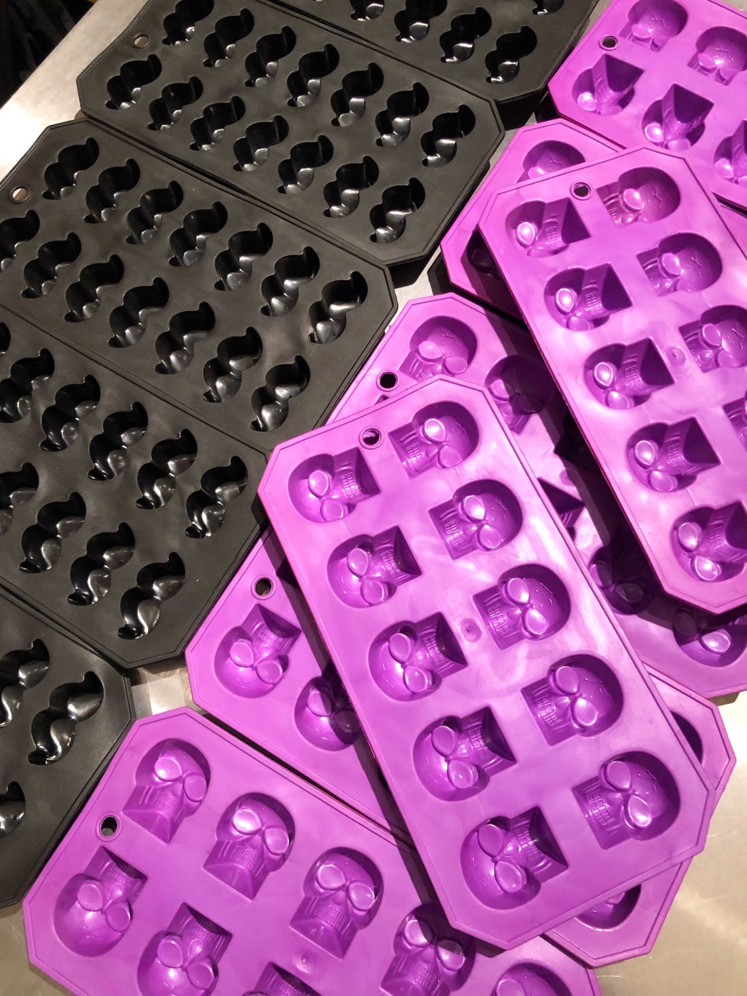 12 Silicone Molds For $29. 7 Skulls And 5 Handlebar Mustaches