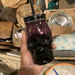 Glass Skull Cup
