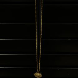 24k Gold Solid Chain & Pendant 
