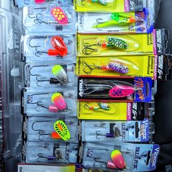 41 Spinners, Spoons, And Rapalas,