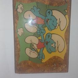 Vintage 1982 Smurf Clock 