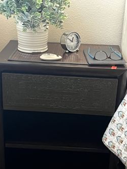 Night stand and pictures