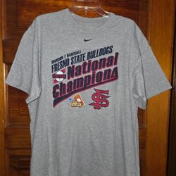 Vintage New Nike Fresno State Bulldogs T Shirt Size L
