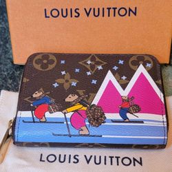 Louis Vuitton Animated ZIP AROUND SMALL WALLET SKIING BEARS 