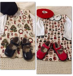 NWT 5T - 6 Boutique Reversible Holiday Smock / Jumper Dress