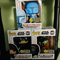 Star wars the mandalorian exclusive funko lot Entertainment earth exclusive