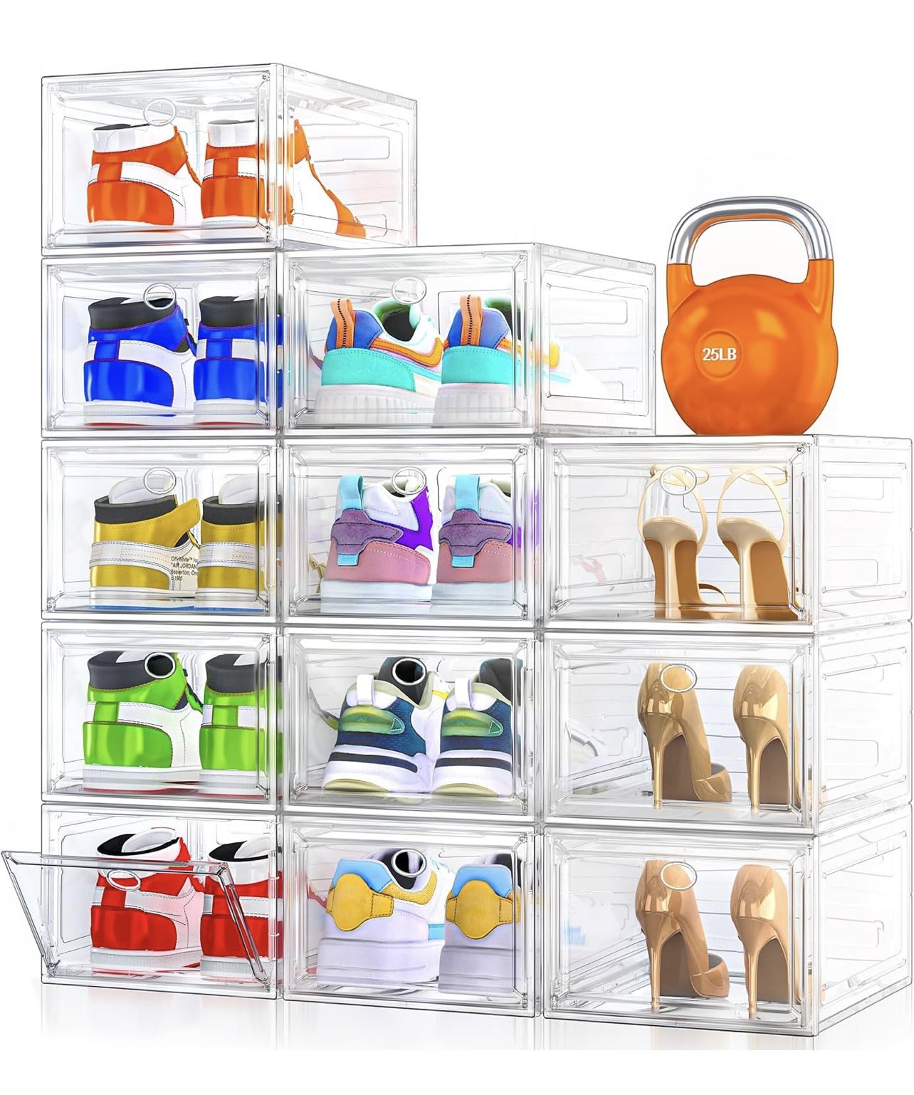 12 Pack Clear boxes For Sneakers