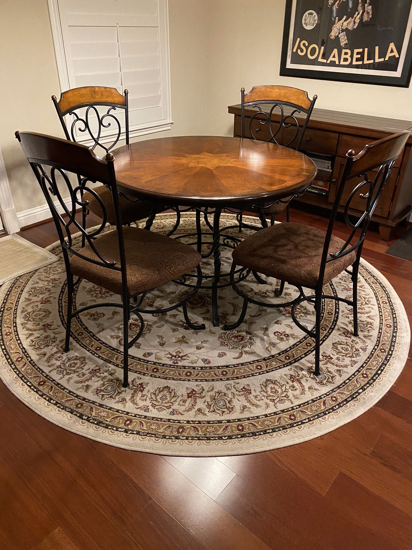 Dinette Table, 4 Chairs