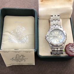 NOS Hollywood Polo 8000 Men’s Wristwatch-Needs New Battery Due To Sitting-Box In Poor Shape