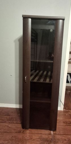Wooden and glass cabinet